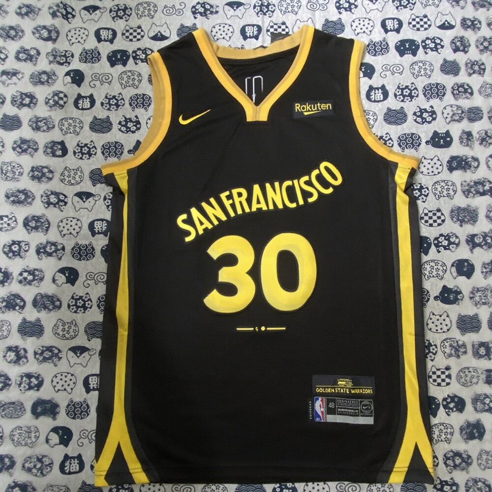 Nike Golden State Warriors Curry No.30 Black Jersey